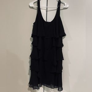 45 RONNI NICOLE: Black ruffle dress